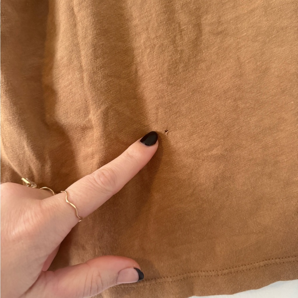 Imogene and Willie Brown Tan Cross T Shirt. size large - Picture 6 of 6